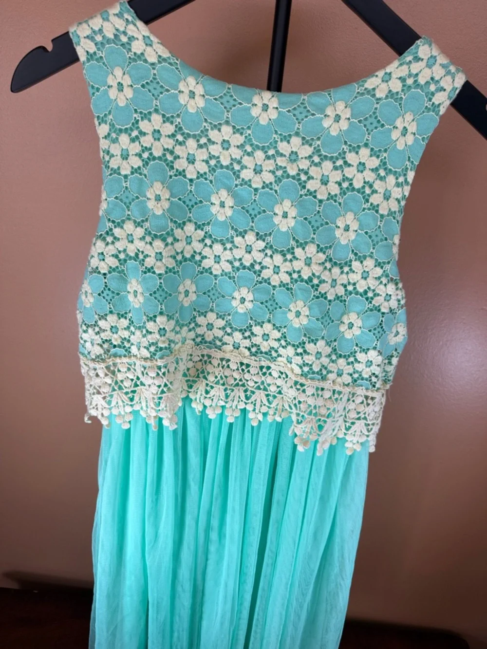Bonnie Jean aqua sleeveless